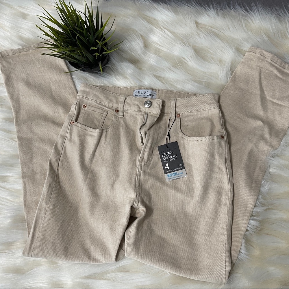 Vintage Slim Straight Pants